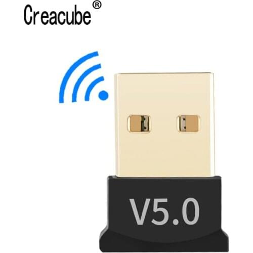 Creacube V5.0 Wireless USB Bluetooth 5.0 Adapter Bluetooth Dongle Music Receiver Adaptador Bluetooth Transmitter For PC