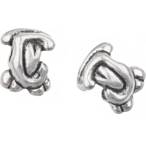 Accessories for jewelry beads charms bracelets diy handcrafts material loose J heart love vintage silver alloy 13mm 15pcs/ a lot