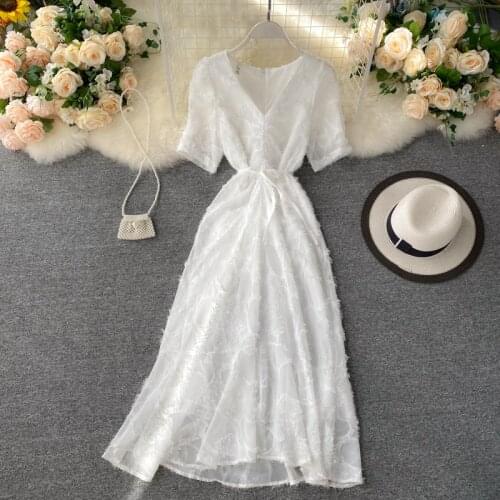 Alisawang White Summer Dresses