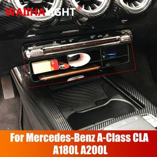 Car Accessories Central Control Storage Box Card Tray Holder Organizer for Mercedes Benz CLA Class C118 CLA180 200 220 250 2020