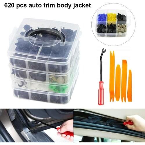 Car Bumper Retainer Clips Plastic Rivets Fasteners Kit Door Trim Panel Fender Clips