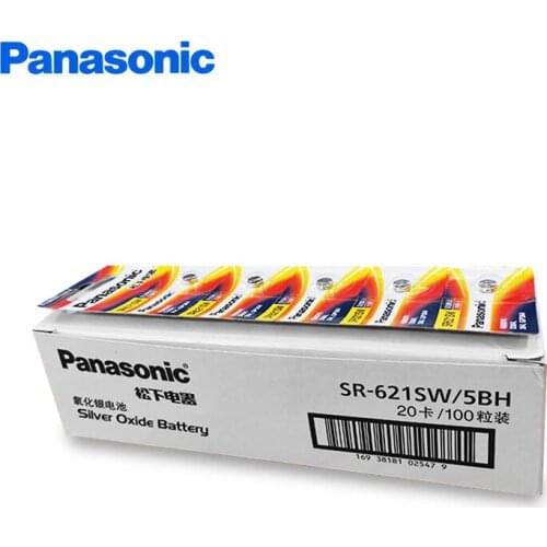 150pcs/lot Panasonic SR621SW Silver Oxide Watch Batteries 6.8mm*2.1mm AG1 364 164 D364 L621 GP364 Button Coin Battery Cell