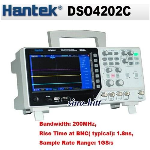 Hantek DSO4202C Digital Storage Oscilloscope 2CH 200MHz 2 Channel Digital Oscilloscope Waveform Generator External Trigger