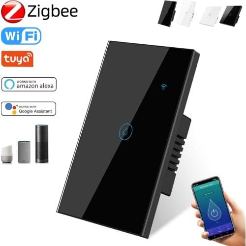 EU WiFi Boiler Switch Smart Life US 10A Touch Wall Switches Glass Panel Timing Waterproof APP Control Support Alexa Google Home