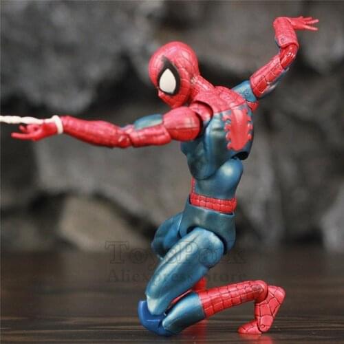 Anime The Avenger Mafex075 Comic Version Spiderman Hand-made Movable Doll Model Marvel Comics Anime Figures