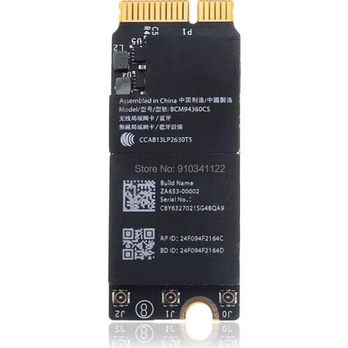BCM94360CSAX BT Bluetooth 4.0 AirPort WiFi Card 802.11ac for Retina A1398 A1425 A1502 2012 2013 802.11ac 653-0029 ME866LL
