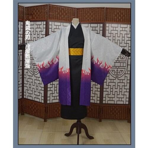 Demon Slayer:Kimetsu No Yaiba Ubuyashiki Kagaya Kimono Cosplay Costume