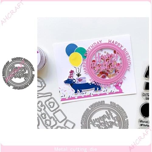 Happy Birthday Metal Cutting Dies for DIY Scrapbooking Photo Album Decorative Embossing Paper Card Crafts Die 2021