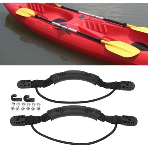 Set of 2 Kayak Carry Handle Side Mounting Replacement Hardware For Canoe Kayak Boat Marine Suitcase Luggage with Hooks