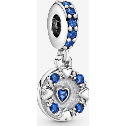 Wholesale 925 Sterling Silver Beads Fit Original Pandora Bracelets Ring of Hearts Dangle Charm Women DIY Fashion Jewelry Gift