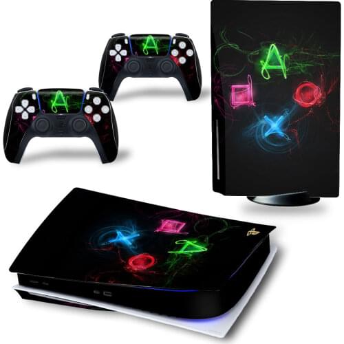 PS5 Disk Skin Sticker for PlayStation 5 Console and 2 Controllers Decal Cover for PS5 Disk Skin Sticker Vinyl