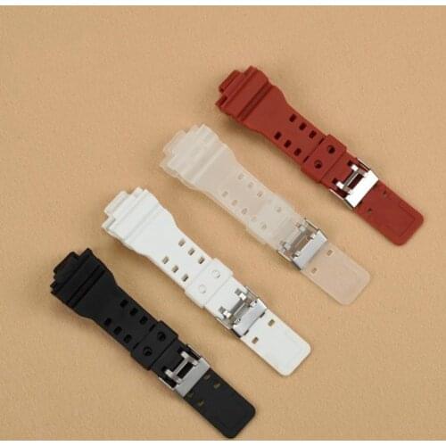 16mm High Quality PU Watchband for Casio G-Shock GA-110 GA-100 GD120/100 Men Sports Waterproof Replacement Watch Band Strap Red