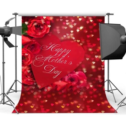 MOCSICKARed Rose Flower Romantic Background for Photography Mothers Day Backdrop for Picture Photographic Photo MW-077