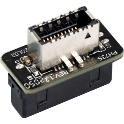 USB 3.0 (3.1 Gen 2) 19 Pin Header to USB 3.1 Type-E Type-C 20 Pin A-Key Header Front Panel Adapter for Motherboard