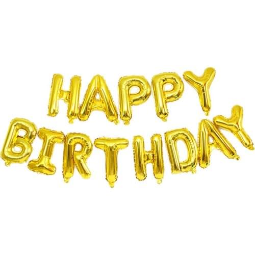 Happy Birthday party balloon air Letters Alphabe Rose Gold foil balloons kids birthday party birthday helium globos baby balloon