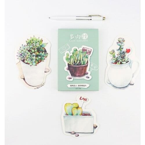 1set Shaped BookmarksFresh Plant Cute Greeting Card 30pcs Set