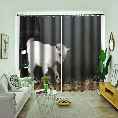 Custom 3d curtains grey curtains animal Bedroom living room windproof thickening blackout fabric