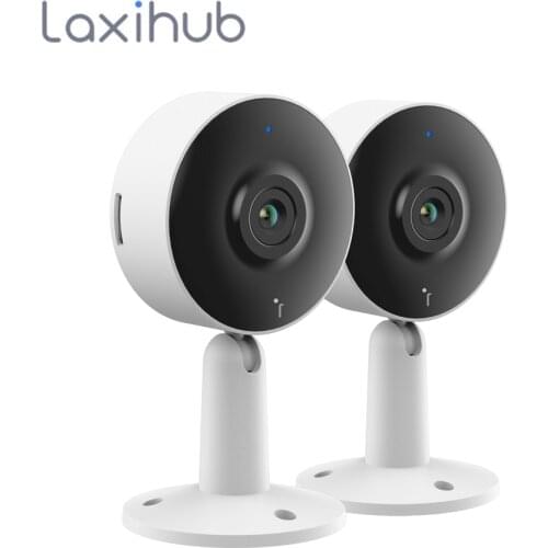 Laxihub 2PCS 2K Mini Camera Home Wi-Fi IP Camera Video Surveillance Indoor Security Baby Monitor 3MP Webcam Two Way Audio