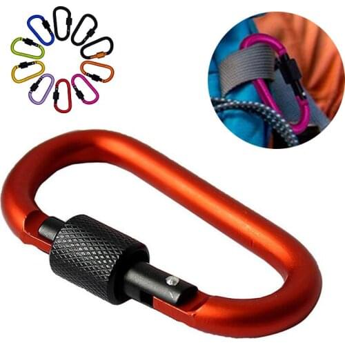 2020 Professional Carabiner D Shape Aluminum Alloy Carbiner Key Hooks Climbing Security Master Lock Outdoor Equipment