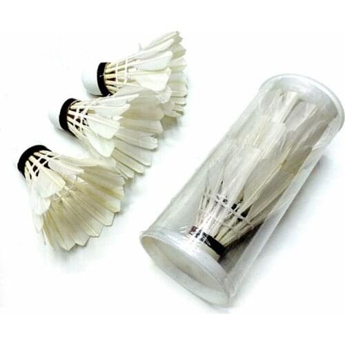 3PCS/lot High Quality Transparent Barrel Hard Ball Head Duck Feather Badminton Shuttlecock Badminton Ball Speedminton Family