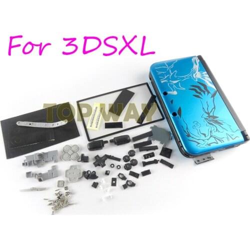 5sets Full Set Case Shell Housing Cover For Nintend 3DS XL LL High Quality with button rubber parts Housing Shell Case
