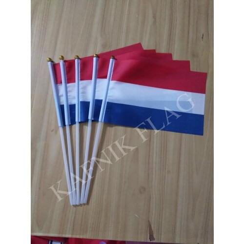 KAFNIK,5pcs Netherlands hand flag 14 * 21cm free shipping