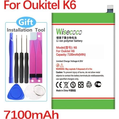 Wisecoco Battery For Oukitel K6 CellPhone In Stock High Quality +Tracking number