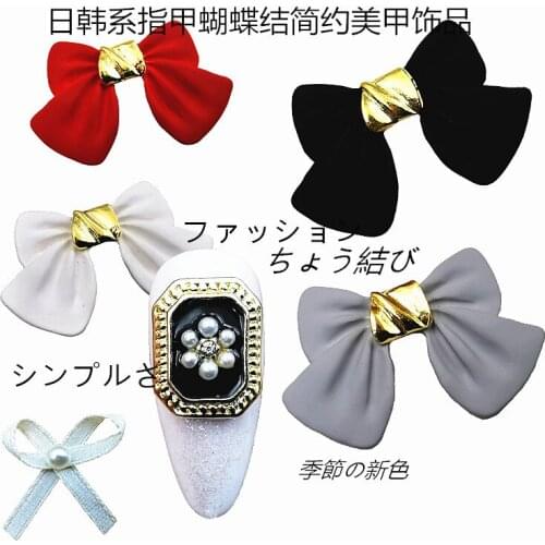 10pcs/lot Korea 3D Alloy Nail Art Accessories Metal Big Bowknot Styles Nail Deco Parts Charm Professional Nail Tips Supplies