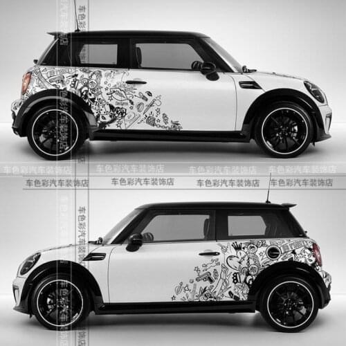 FOR bmw mini coopers one contryman F56 car sticker body appearance personality design decorative decal color bar