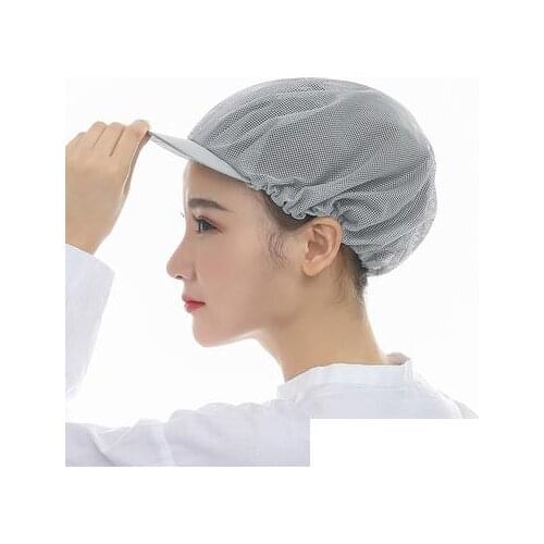 White Food Cap Workshop Dust Proof Female Catering Cap Cotton Chef Net Cap