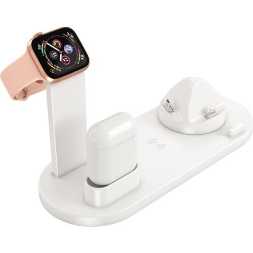 10w Wirelss 3 In 1 For Apple iphone micro usb Type-c Charging Dock Station Bracket Cradle Stand Holder Charger For Watch Airpod