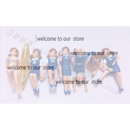 Pvc figure cute cup lady collections doll toy gift model 7pcs/st