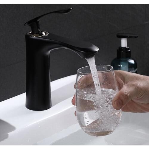 Electroplated Copper Alloy Built-in Basin Faucet Bathroom Cabinet Single-handle Mixed Hot And Cold Water Washbasin Tap