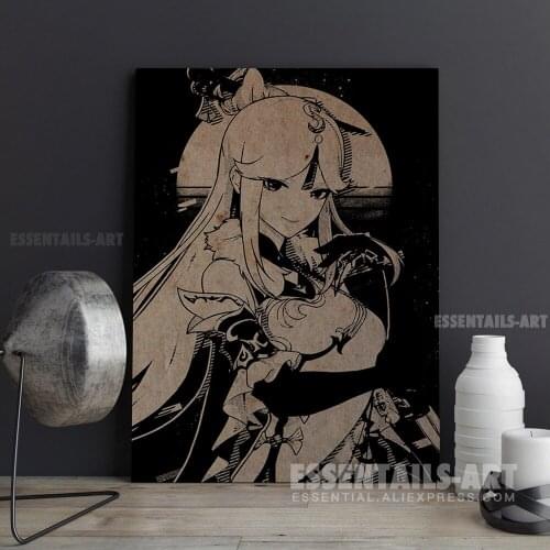 Genshin Impact Vintage Ningguang Canvas Wall Art Painting Decor Bedroom Study studio Living kid Room Home Decoration Prints