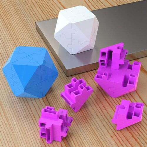 Puzzle Magic Cube Special-Shaped Irregular Educational Toy Anti Stress Magnetic Building Blocks Adults Kids Wooden Finger Toy