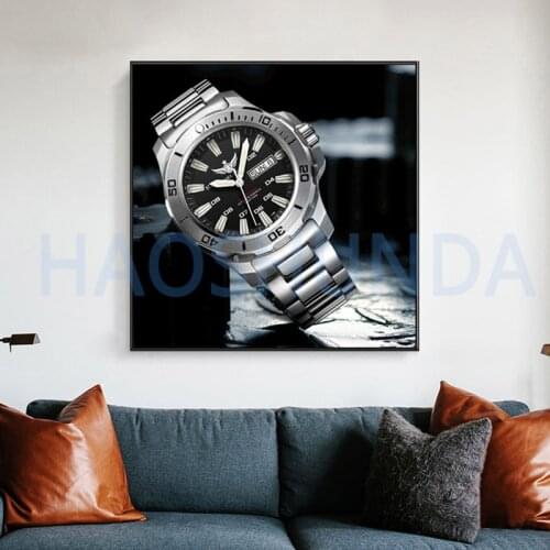 Canvas Painting Wall Artwork Swiss Army Green Water Ghost tritium gas Watch Home Decor Modular Picture For Bedroom Frame