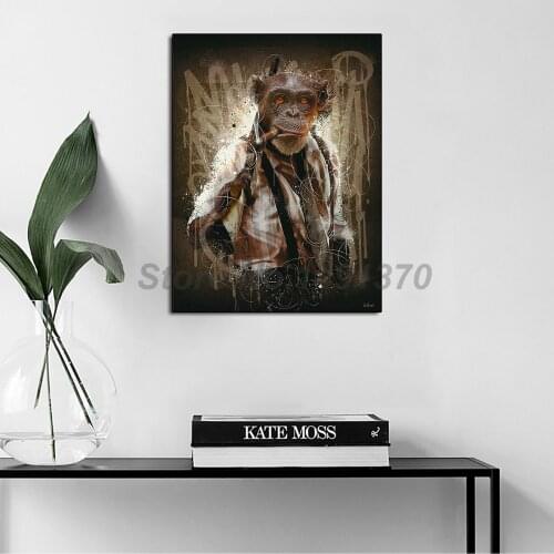 Sylvain Binet Canvas Old World Monkeys Vintage Poster Minimalist Wall Art Print Picture Modern For Living Room Home Decor
