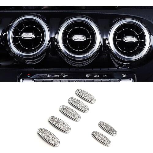 For Mercedes Benz B Class W247 2018-2020 Air Conditioner AC Vent Outlet Center Adjust Switch Button Crystal Trim Diamond Cover