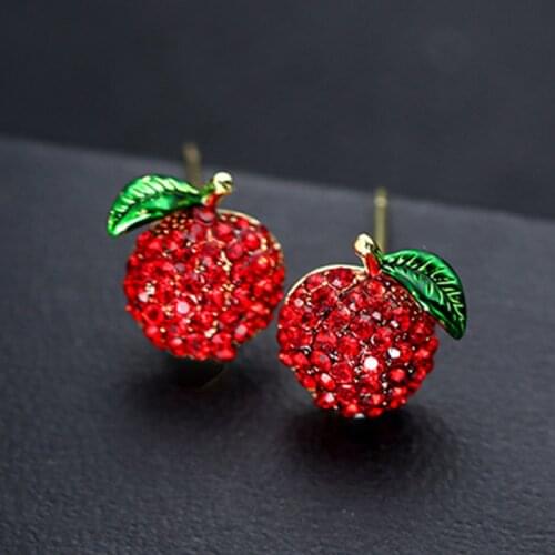 Korean New Red Strawberry Cherry Apple Flower Mushroom Earrings Fashion Earrings Wholesale