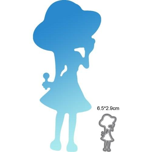 Little girl Holidays 2021 new metal cutting mold layer background craft template diy scrapbook paper/photo card embossing mold