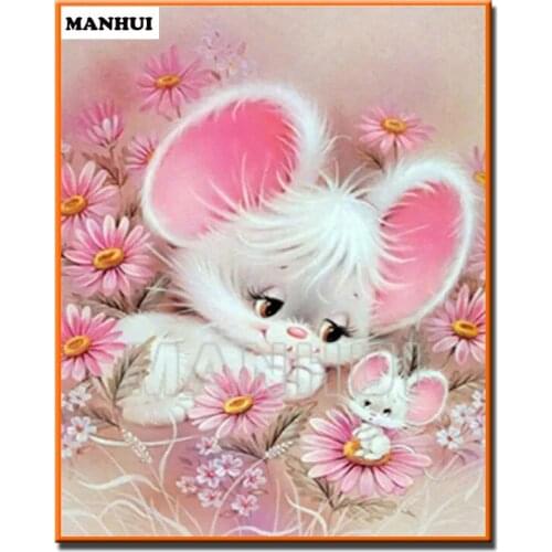 New Diy diamond painting Two mice Mosaic Diamond Cross Painting Stitch diamond painting art mosaic crafts MH539