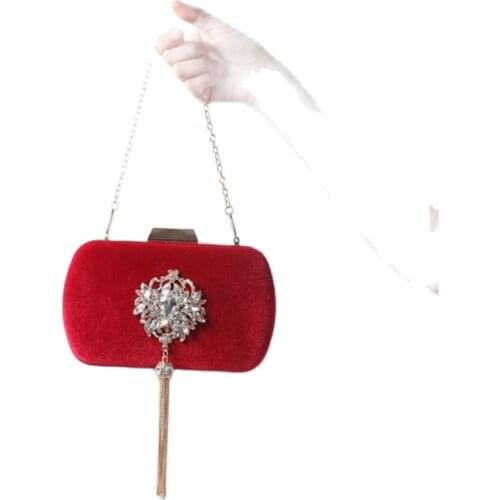 2020 new women diamond evening bags luxury tassel wedding dinner bags with chain clutch wallets drop shipping MN1427