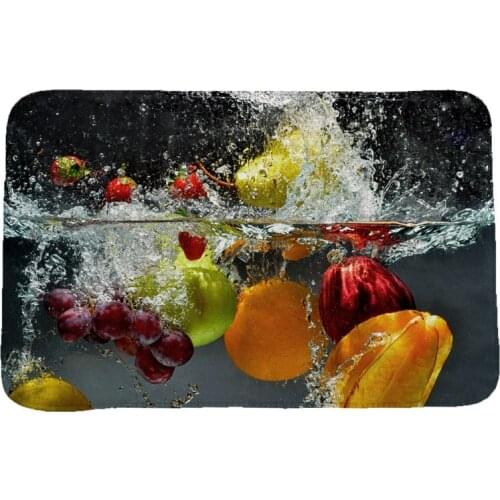 Fruit & Vegetables Creative 3D Printing Carpets and Rugs for Bedroom Living Room Carpet Kitchen Bathroom Anti-Slip Floor Mats