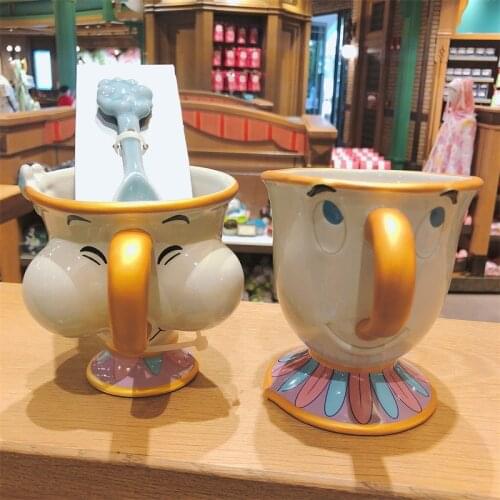 New creative Cartoon Shanghai Disney Beauty and the Beast Archie Stereo Mouth Mug Tea Cup Decoration Gift AG 2197