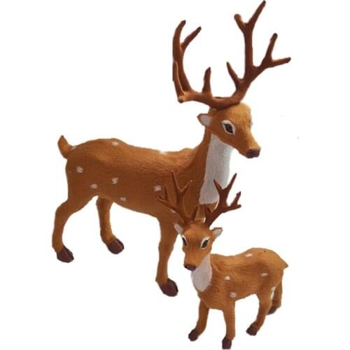 Christmas Elk figure doll toys Real life Xmas Deer doll Home Xmas for home decoration Animals dolls showcase Brinquedos