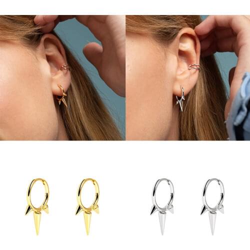 100% Plata de ley 925 Pendientes Hoop Earrings For Engagement Valentines Day Party Gift Animal Snake Long Earring Fine Jewelry