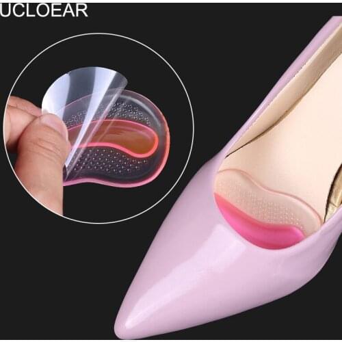 UCLOEAR Silicone Gel Forefoot Pads Insoles Elastic Pain Relief Insole Shoes Women Protection Foot Pad Soft 3D Shoe Inserts