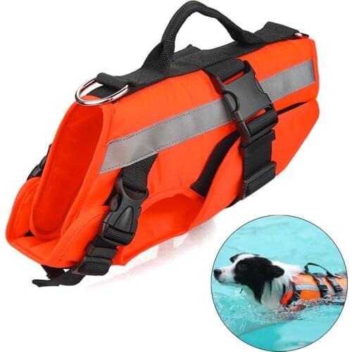 Pet Dog Life Jacket Dog Swimsuit Safety Vest Summer Vacation Oxford Reflective Breathable Bulldog Clothing ropa para perro
