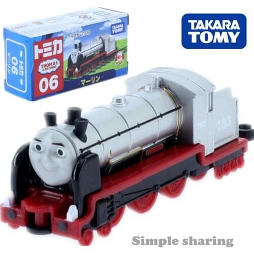 Takara Tomy Tomica No.06 Merlin The Tank Engine Train Model Kit Anime Figure Mini Diecast Miniature Baby Toys For Children