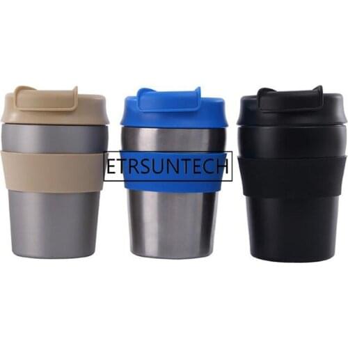 Coffee Water Bottle Mini Portable Double Layer Stainless Steel Vacuum Thermos Flask 280ml 20pcs
